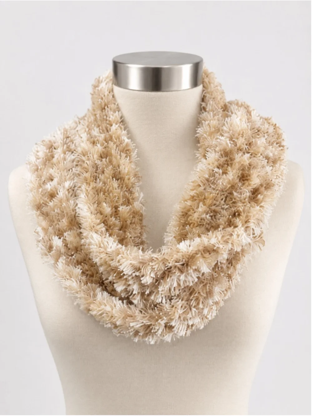 Super Soft Eyelash Scarf – Light Beige